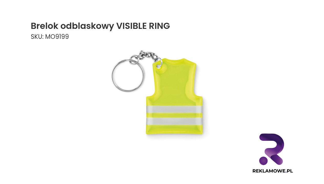 Brelok odblaskowy VISIBLE RING zapewniający bezpieczeństwo