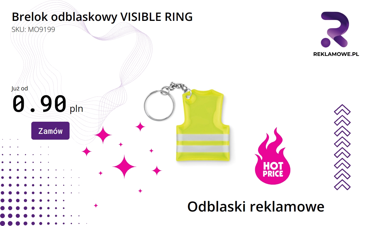Brelok odblaskowy VISIBLE RING dla bezpieczeństwa