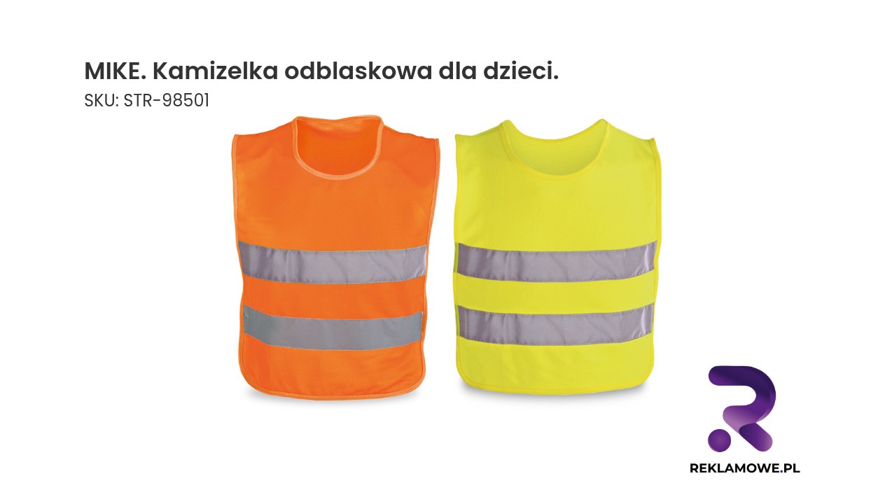 MIKE. Kamizelka odblaskowa dla dzieci. 100% poliester Kamizelka odblaskowa MIKE dla dzieci