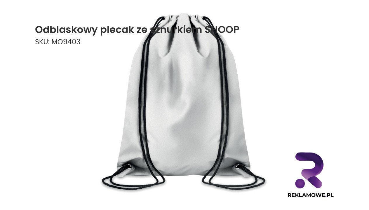 Odblaskowy plecak ze sznurkiem marki SHOOP w kolorze neonowym