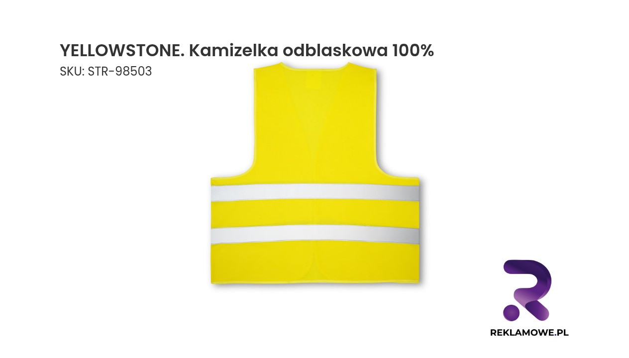 YELLOWSTONE. Kamizelka odblaskowa, 100% poliester Kamizelka odblaskowa YELLOWSTONE w 100% widoczna