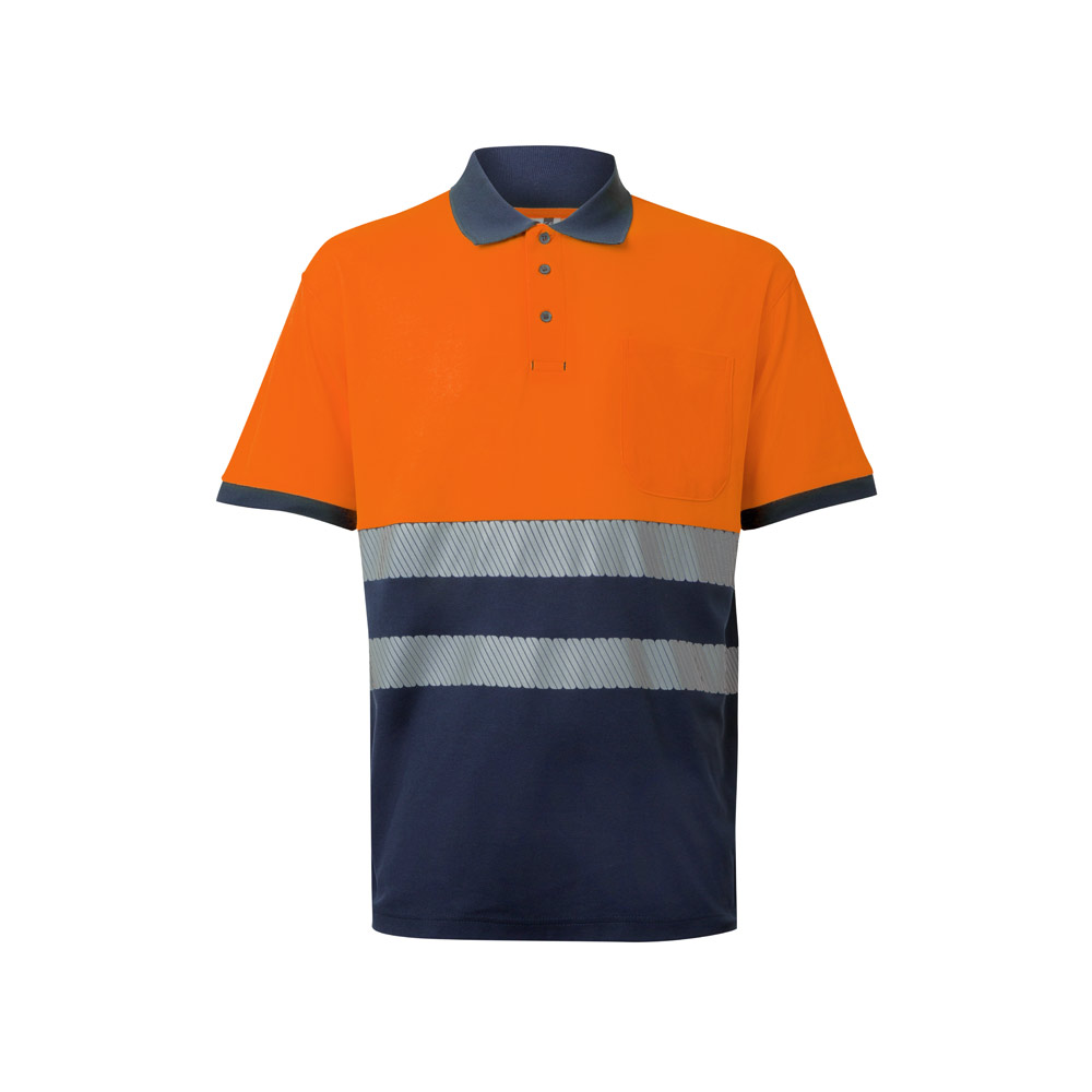 VL ACHELOUS. Dwukolorowa koszulka polo piqué (150 g/m²) z krótkim rękawem, z bawełny (55%) i poliestru (45%) 36100_set