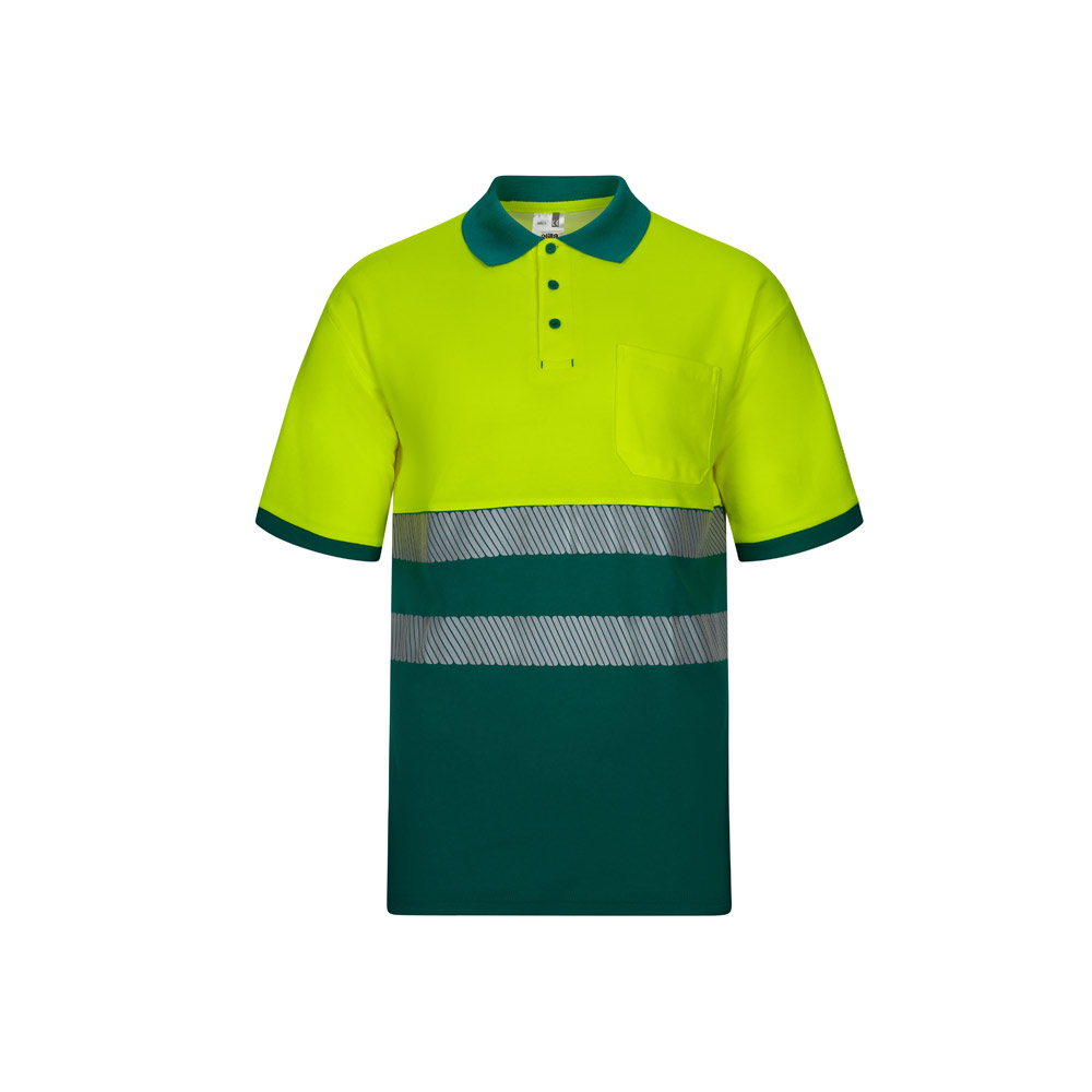 VL ACHELOUS. Dwukolorowa koszulka polo piqué (150 g/m²) z krótkim rękawem, z bawełny (55%) i poliestru (45%) 36100_set