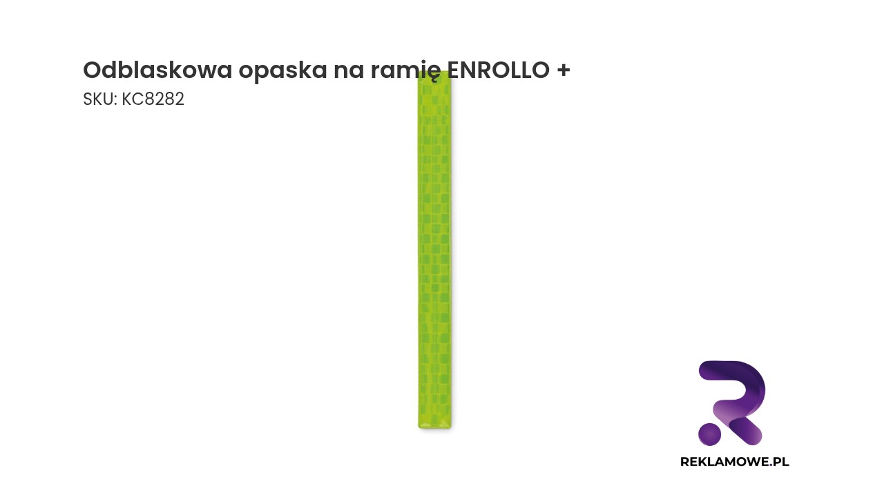 Odblaskowa opaska na ramię ENROLLO+ zwiększająca widoczność po zmroku