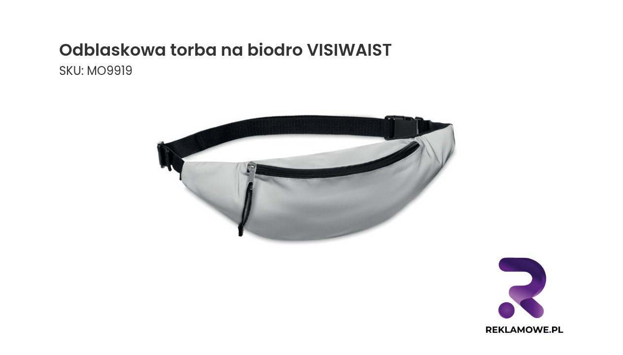 Odblaskowa torba na biodro VISIWAIST Odblaskowa torba na biodro VISIWAIST idealna dla biegaczy i rowerzystów