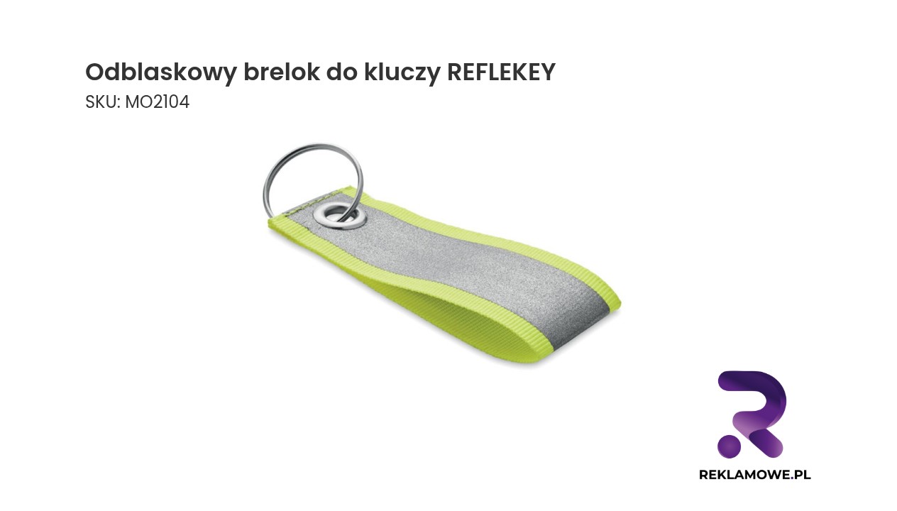 Odblaskowy brelok do kluczy REFLEKEY Odblaskowy brelok do kluczy REFLEKEY w kształcie prostokąta