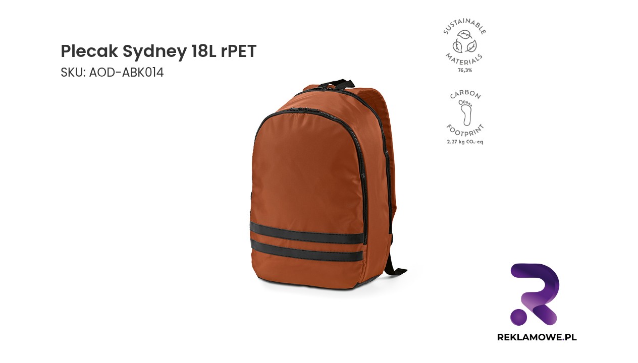 plecak sydney 18l wykonany z rPET