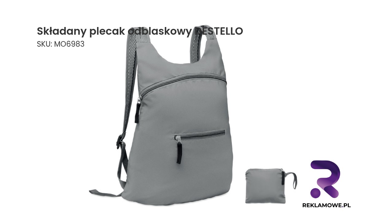 Składany plecak odblaskowy Destello w kolorze neonowym