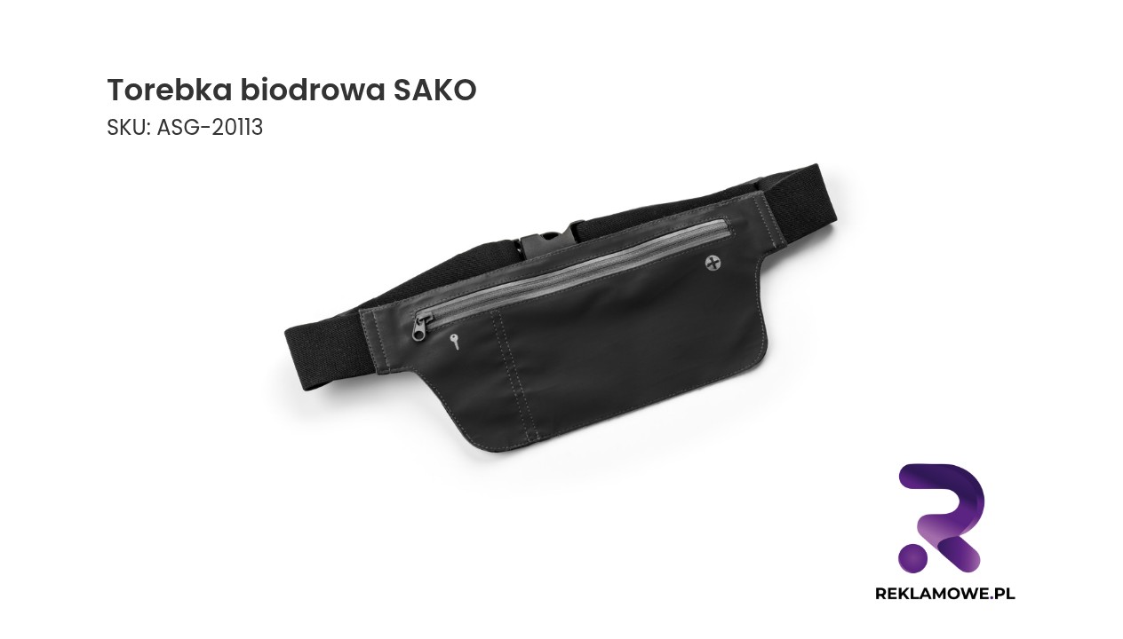 Torebka biodrowa SAKO w kolorze czarnym